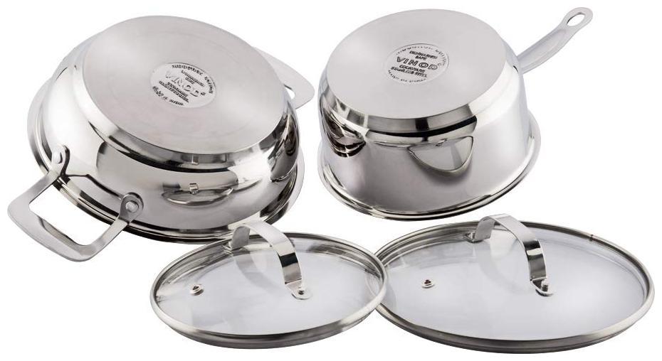 

Vinod Cookware Stainless Steel Induction Friendly Como Cookware