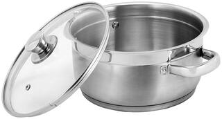 Vinod Cookware 3 L With Lid Sauce Pot 20 cm Diameter ( Stainless Steel  , Set of 1 )