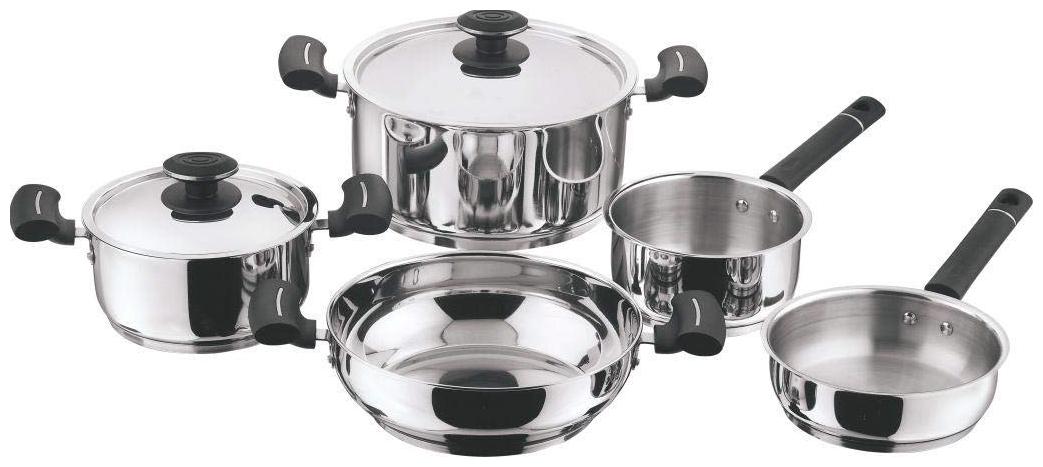 

Vinod Cookware Induction Friendly Stainless Steel Tivoli Set