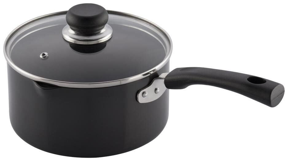 

Vinod Cookware Sauce Pan with Glass Lid 14 cm 1 1 L Aluminium