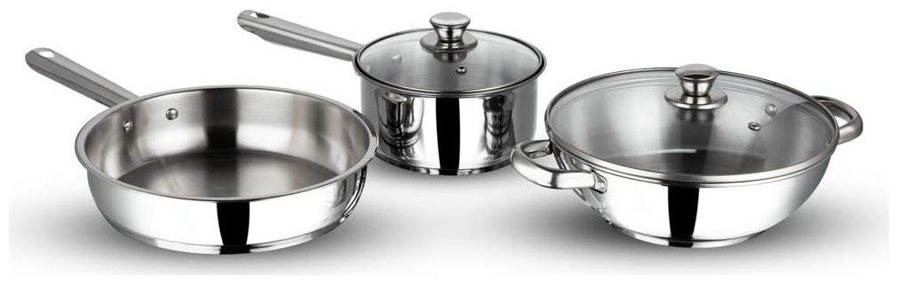 

Vinod Stainless steel induction friendly Modena cookware set