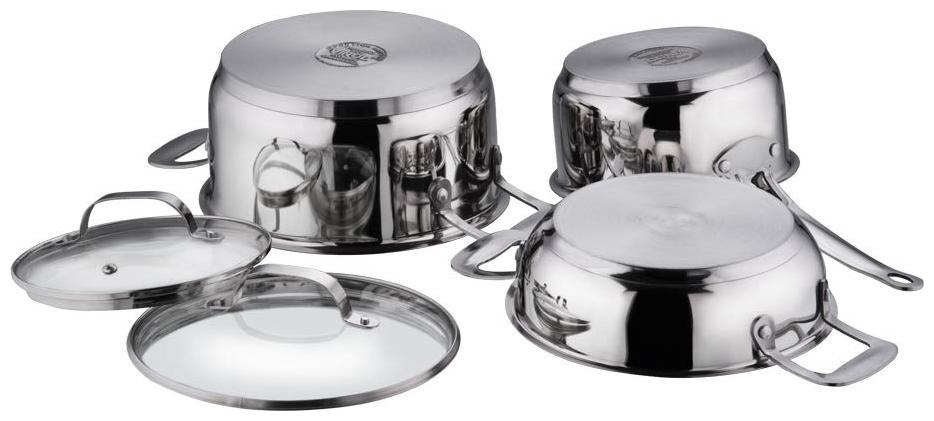 

Vinod Stainless Steel Induction Friendly Como Cookware Set- 3