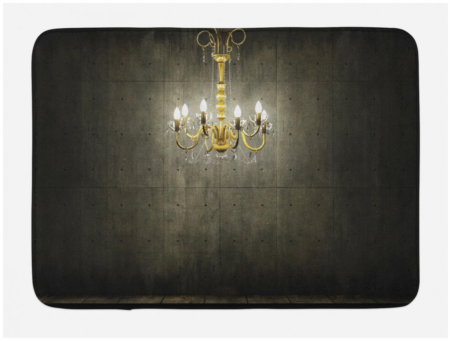 

Vintage Bath Mat Classic Dark Chandelier Non-Slip Plush Mat 29 5 X 17 5 Inches
