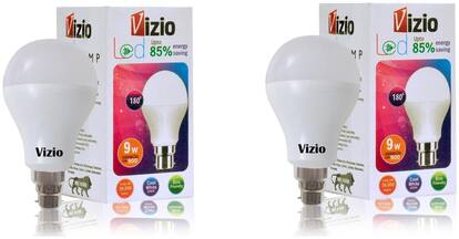 Vizio 9 Watt Premium Quality LED Bulb (Set of 2) with 6 Months warranty