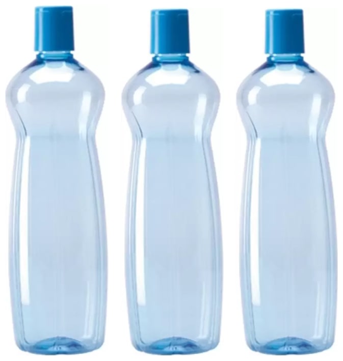 

VJ Plastic Blue Water Bottle ( 1000 ml Set of 3 )