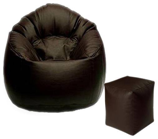 VSK Combo XXXL Sofa Mudda Bean Bag Cover with Round Footstool/Puffy (Without Beans)