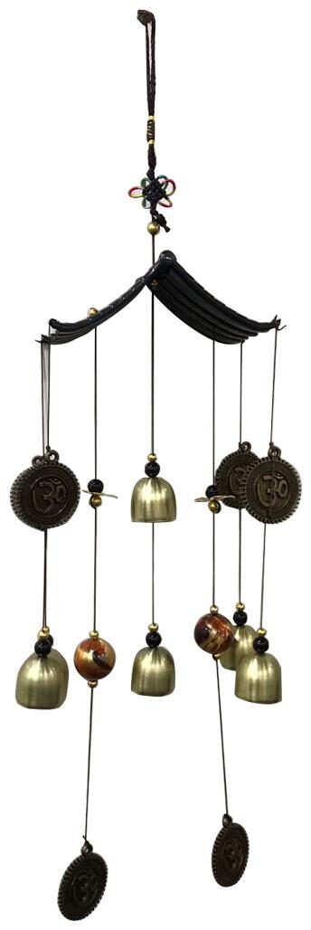 

Vyne Feng Shui 12 Bells Om hanging With Hut Wind Chime Wall Hanging For Home Decoration
