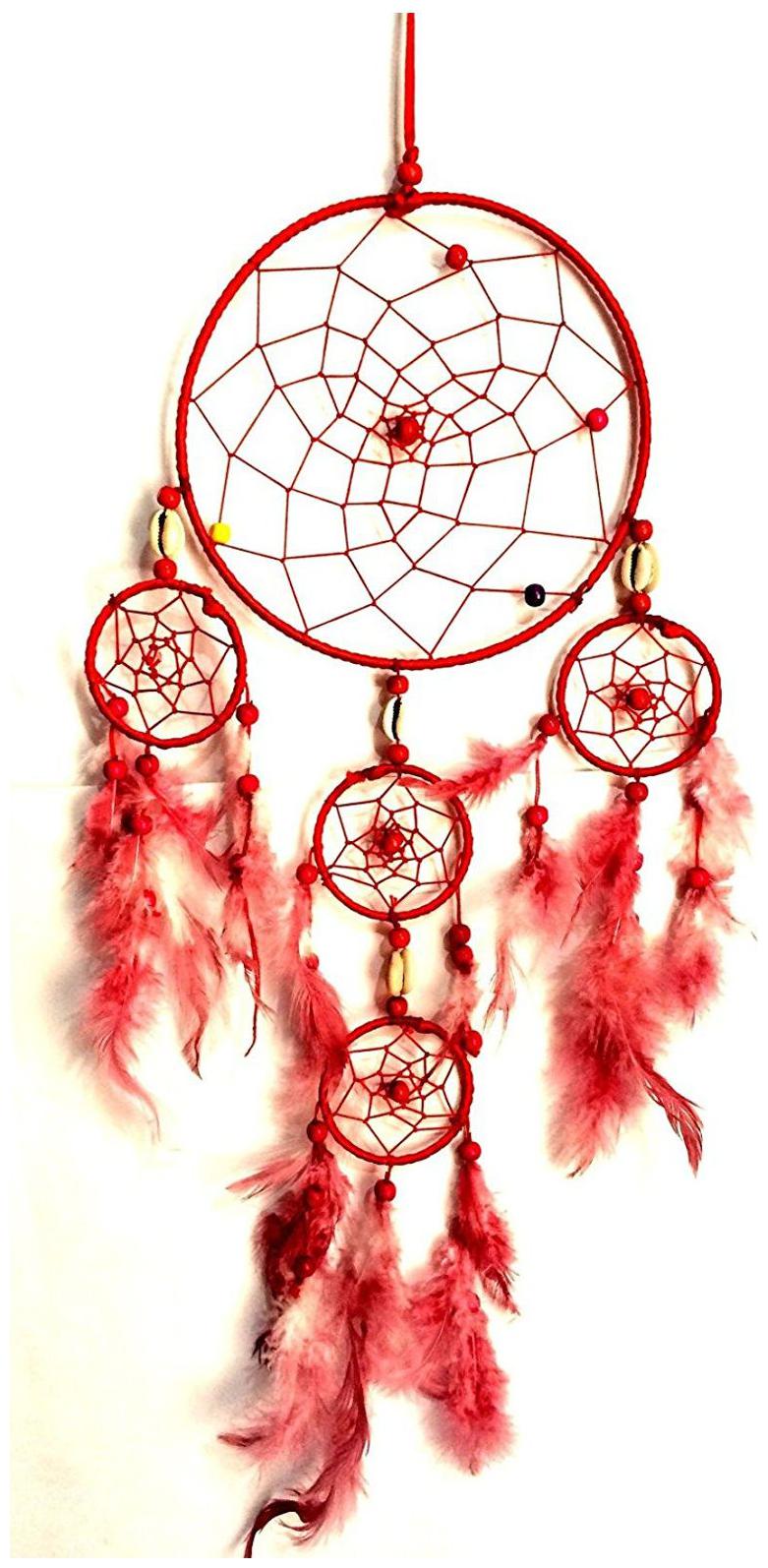 

Vyne Red 5 ring dream catcher to attract positive dreams