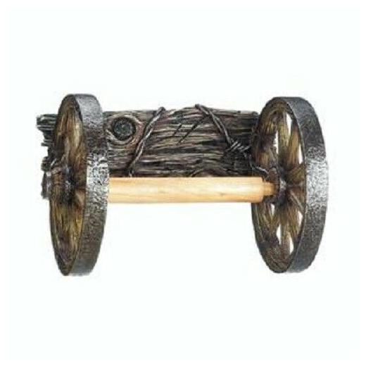 

Wagon Wheel Toilet Paper Holder - Bathroom Decor - Accent Plus - 6 25 H