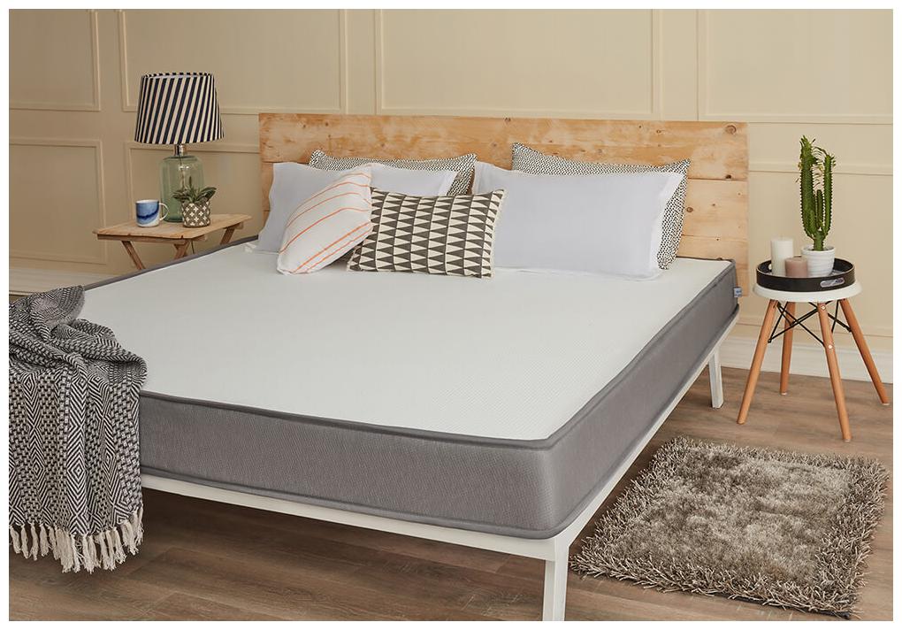 Wakefit Orthopedic Memory Foam 5-Inch Queen Size Mattress (75x60x5 Inches, Medium Firm, White)