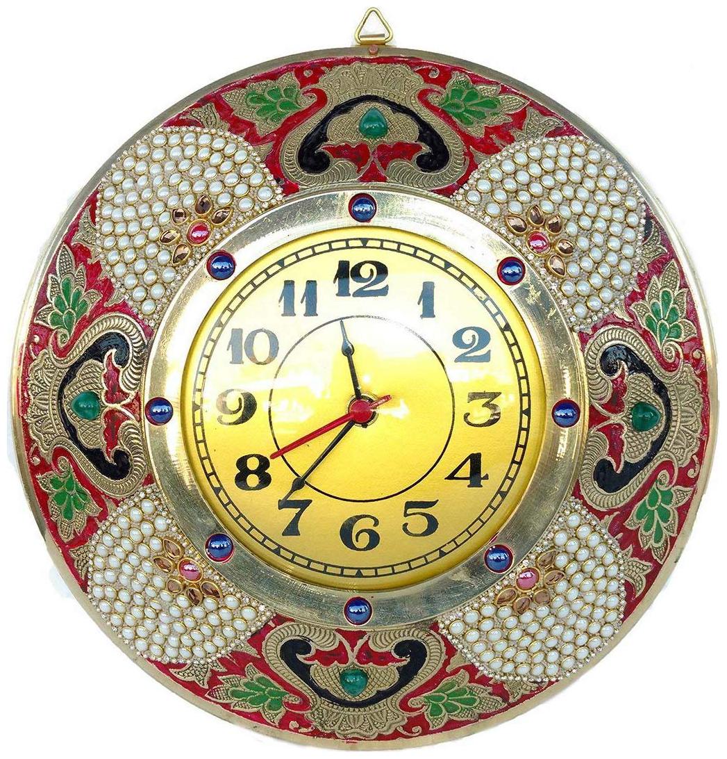 

Rastogi Handicrafts Metal Analog Wall clock ( Set of 1 )