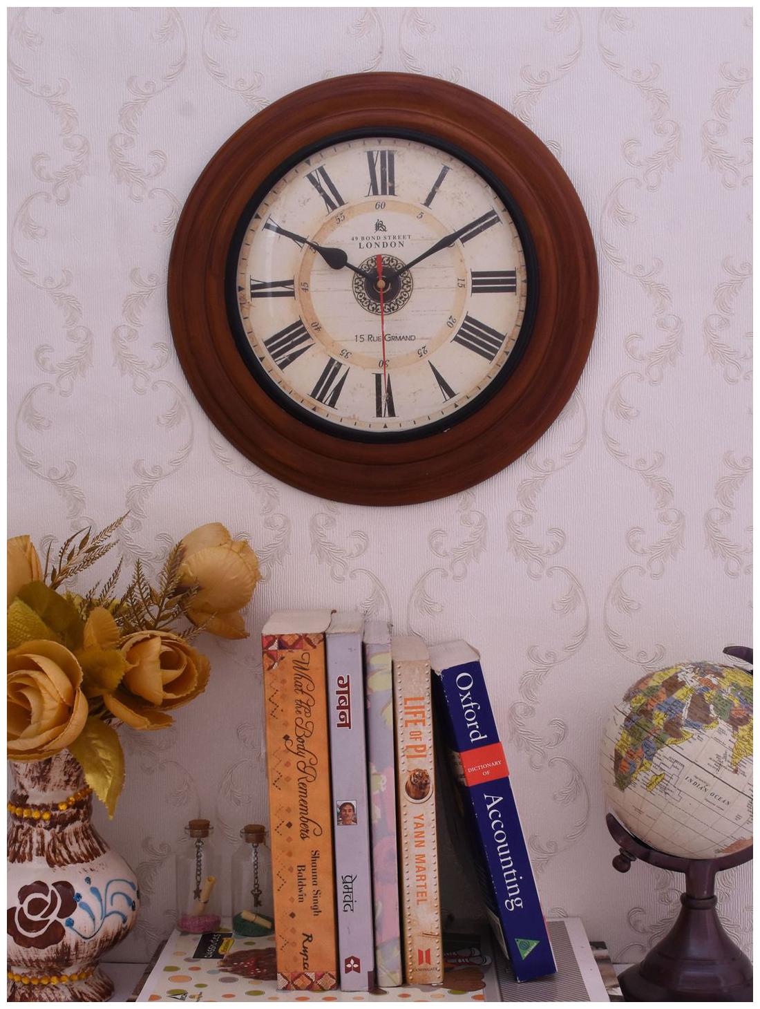 

Home Sparkle Mdf with melamine Analog Wall clock ( Set of 1 )