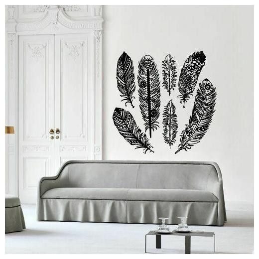 

Wall Decal Sticker Vinyl Feather Bird Plumage Tenderness Air Down Bedroom M997
