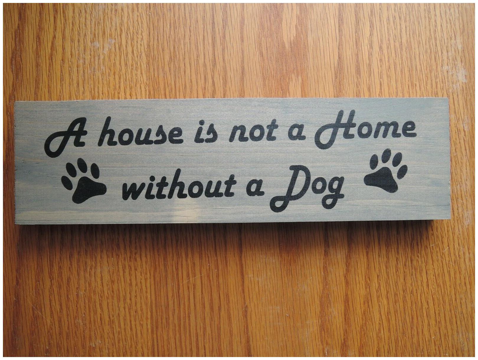 

Wall Plaque Wood Hand Made Dog Sign Home Decor Dog Sign