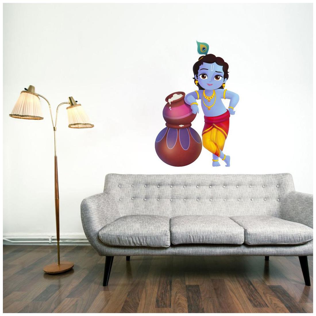 

Decor Villa Twiner Fairy Wall Sticker PVC Vinyl Size -58 cm X 48 cm Multicolor