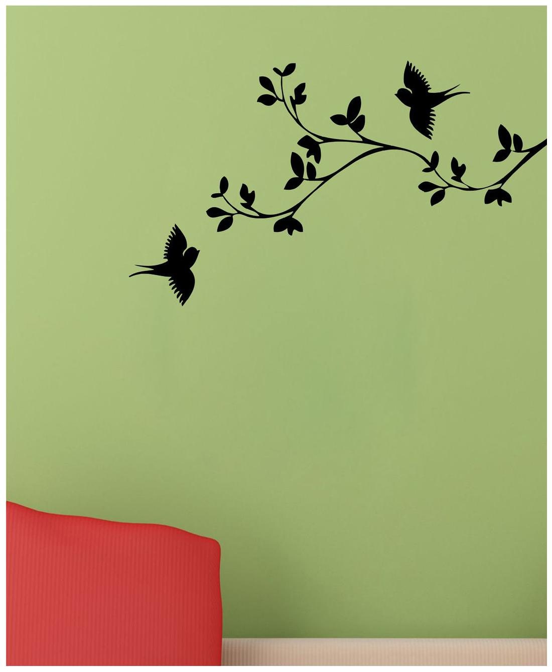 

Wall Sticker (Bird branche PVC Vinyl Surface Covering Area - 30 x 53 cm)