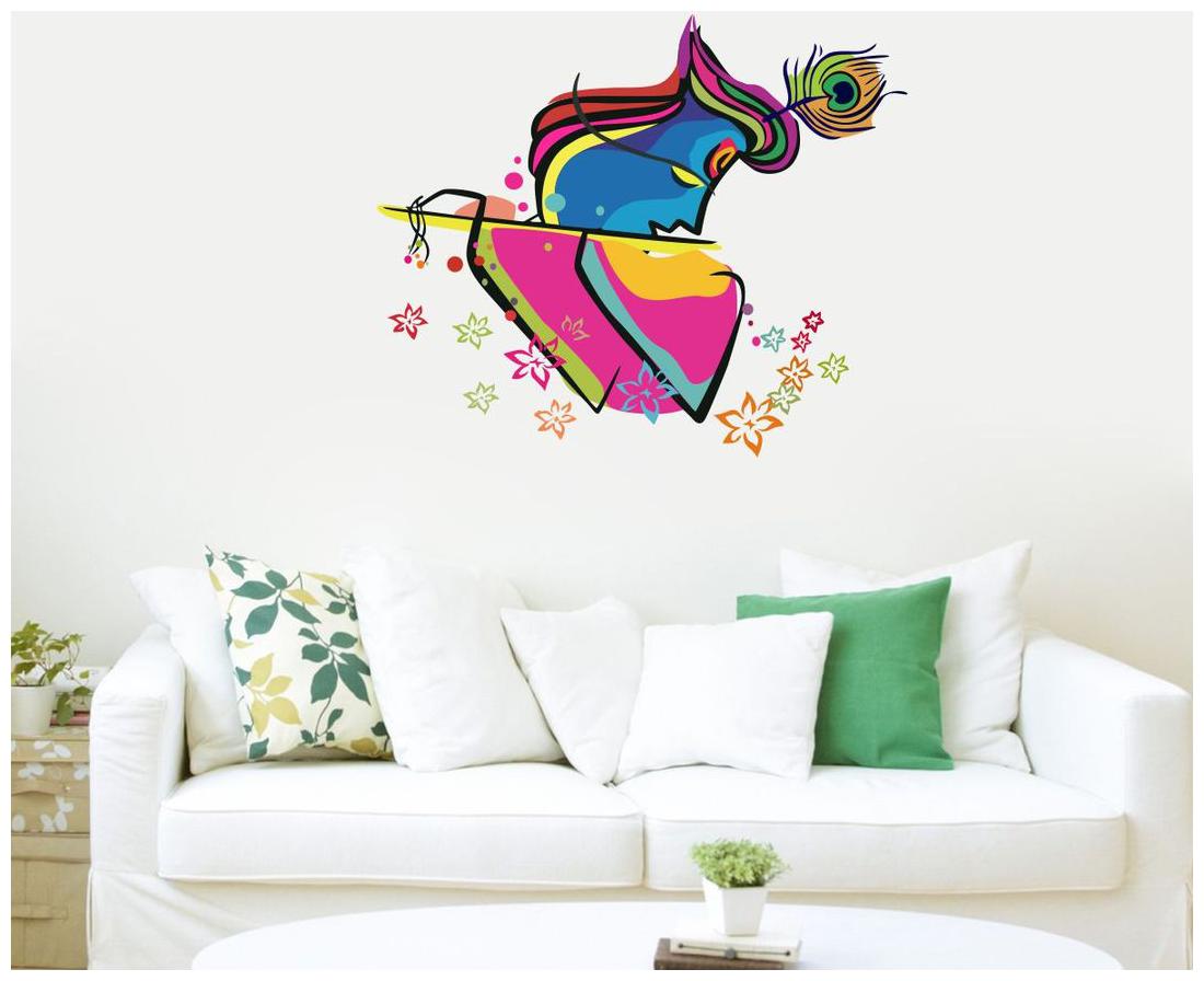 

Wall Sticker (Flute krishna Surface Covering Area 58 x 48 cm)