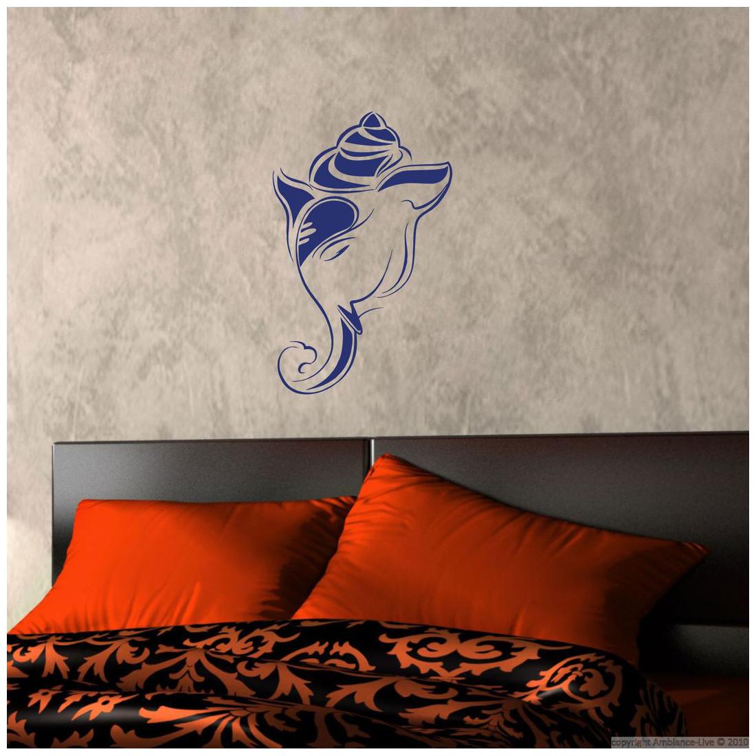 

Wall Sticker (Lord ganesha face Surface Covering Aera - 58 x 38cm)