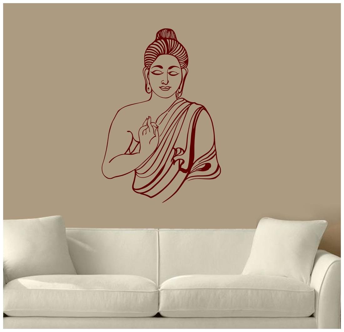 

Wall Sticker (Lord budha PVC Vinyl Surface Covering Area - 30 x 45 cm)