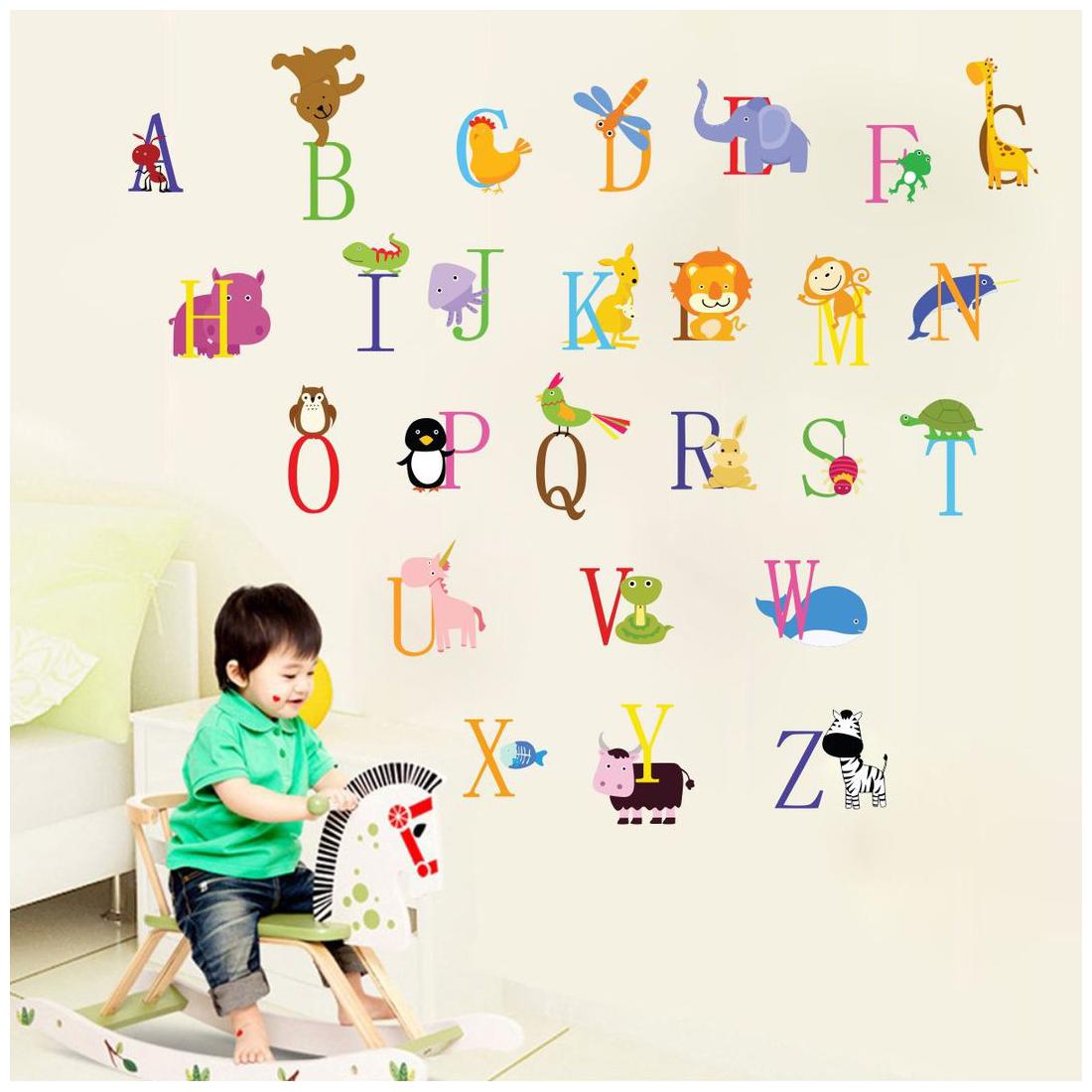 

Decor Villa Abcd Wall Sticker PVC Vinyl Size -58 cm X 51 cm Multicolor
