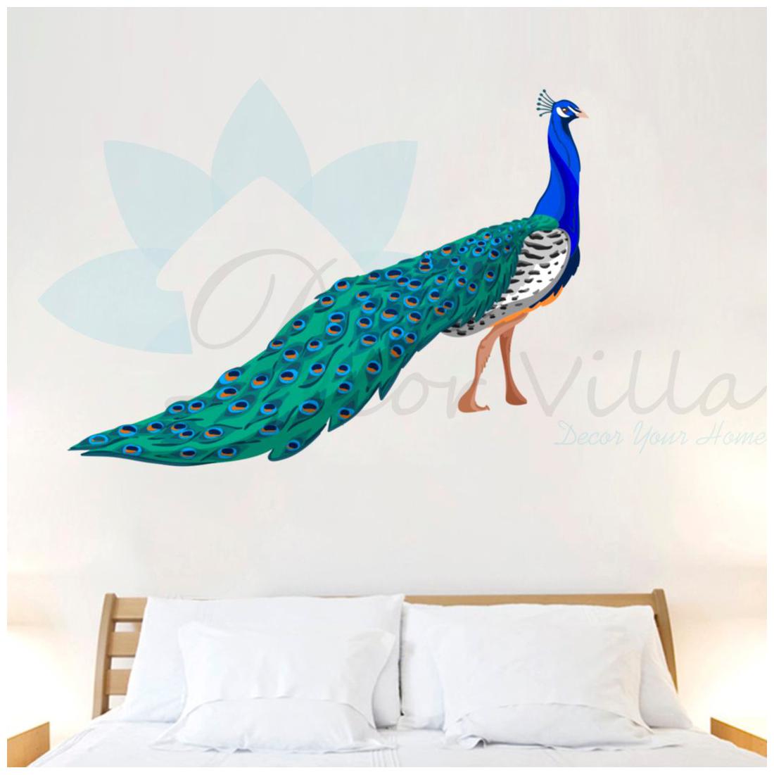 

Wall Sticker (Peacock PVC Vinyl Surface Covering Area -60 x 43 cm)