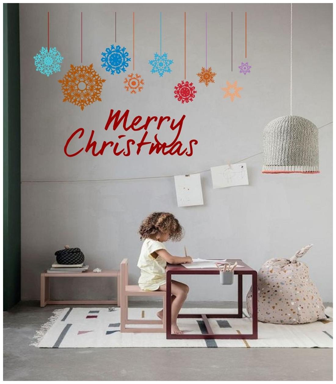 

Wall Sticker (Snow flakes PVC Vinyl 58 38 CM)