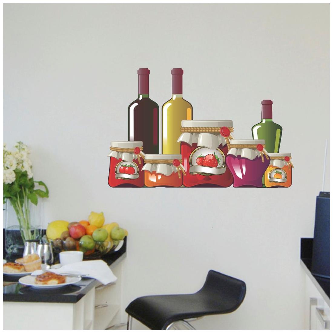 

Wall Sticker (Bottles PVC Vinyl 58 40 cm)