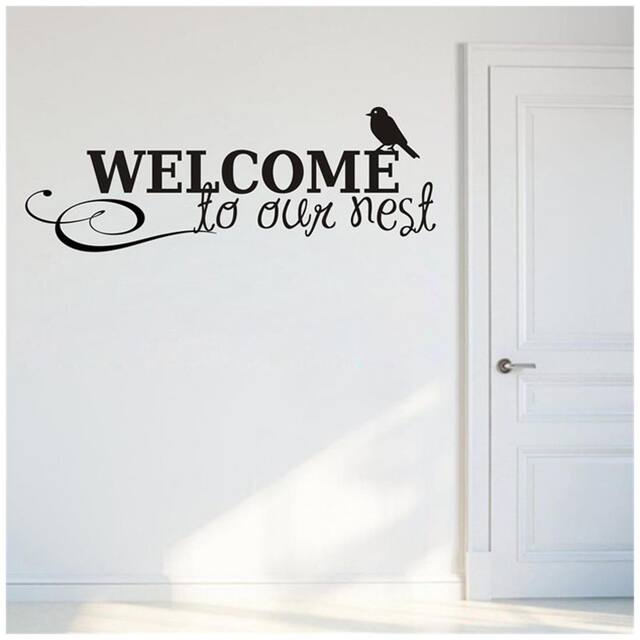 WallTola Wall Decals Welcome to Our Nest Wall Sticker