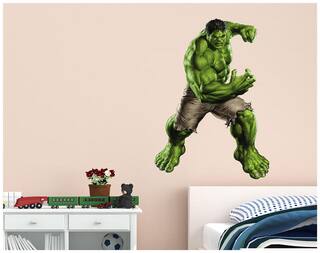 Wall Stickers Superhero Hulk Cartoon Design For Kids Baby Boys Room Vinyl