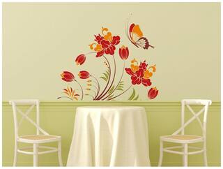 Wall Stickers Flowers in the Garden Border Design Decals for Wall Living Room Home Decor Vinyl