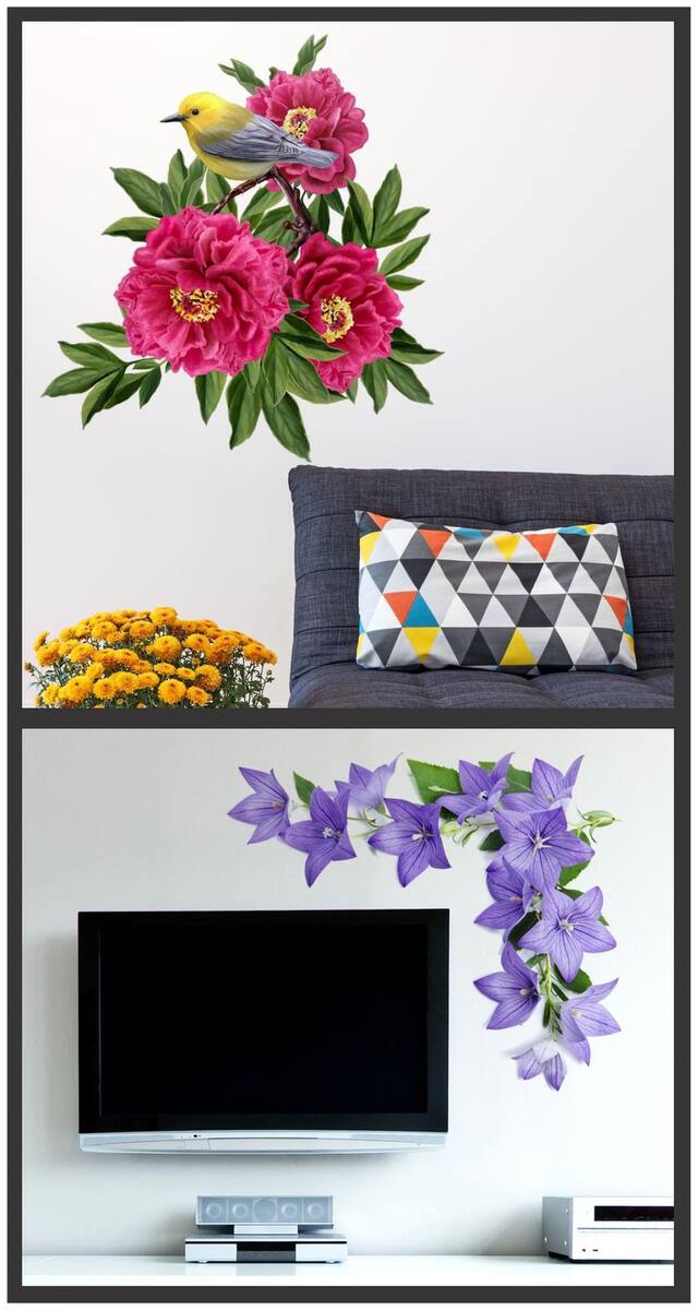 Wall wings Bunch of flower with  LCDfloral