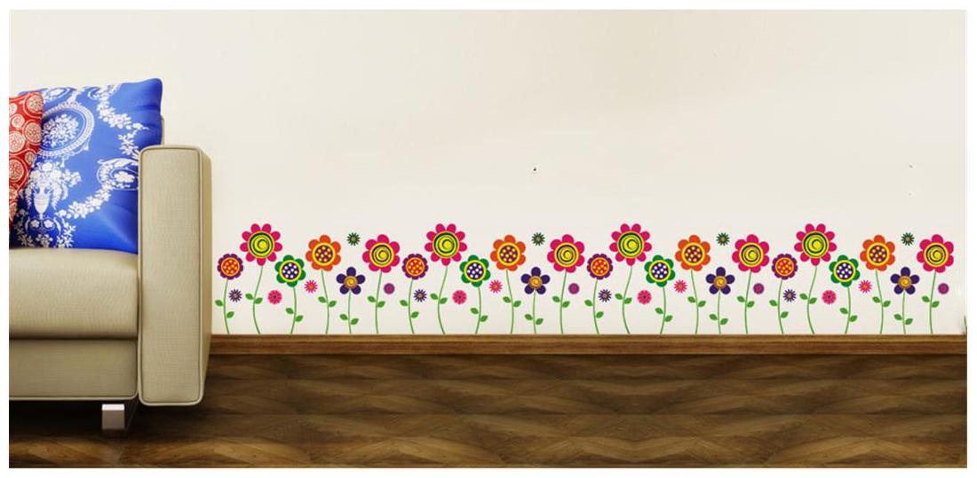 

Wall Wings Small Large Daisy Flower Garden Border Design Vector Art Wall Sticker Decals (5742)