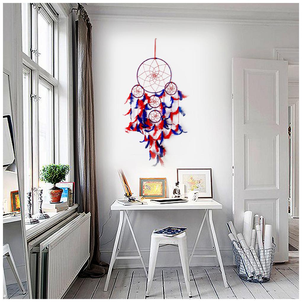 

WallHanging Dream Catcher Home Decor showpiece Red Blue 75x19 cm Pack Of 1