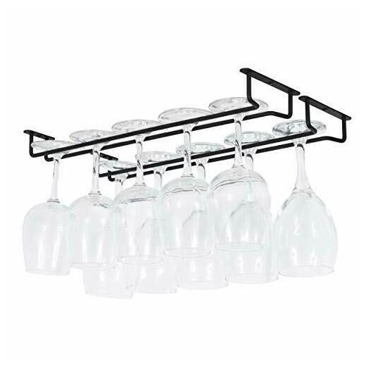 

Wallniture Brix Large Stemware Wine Glass Hanger Rack Under Cabinet Kitchen