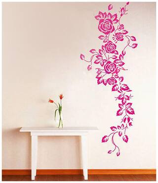 WallTola Wall Decals Rose Vine Wall Sticker