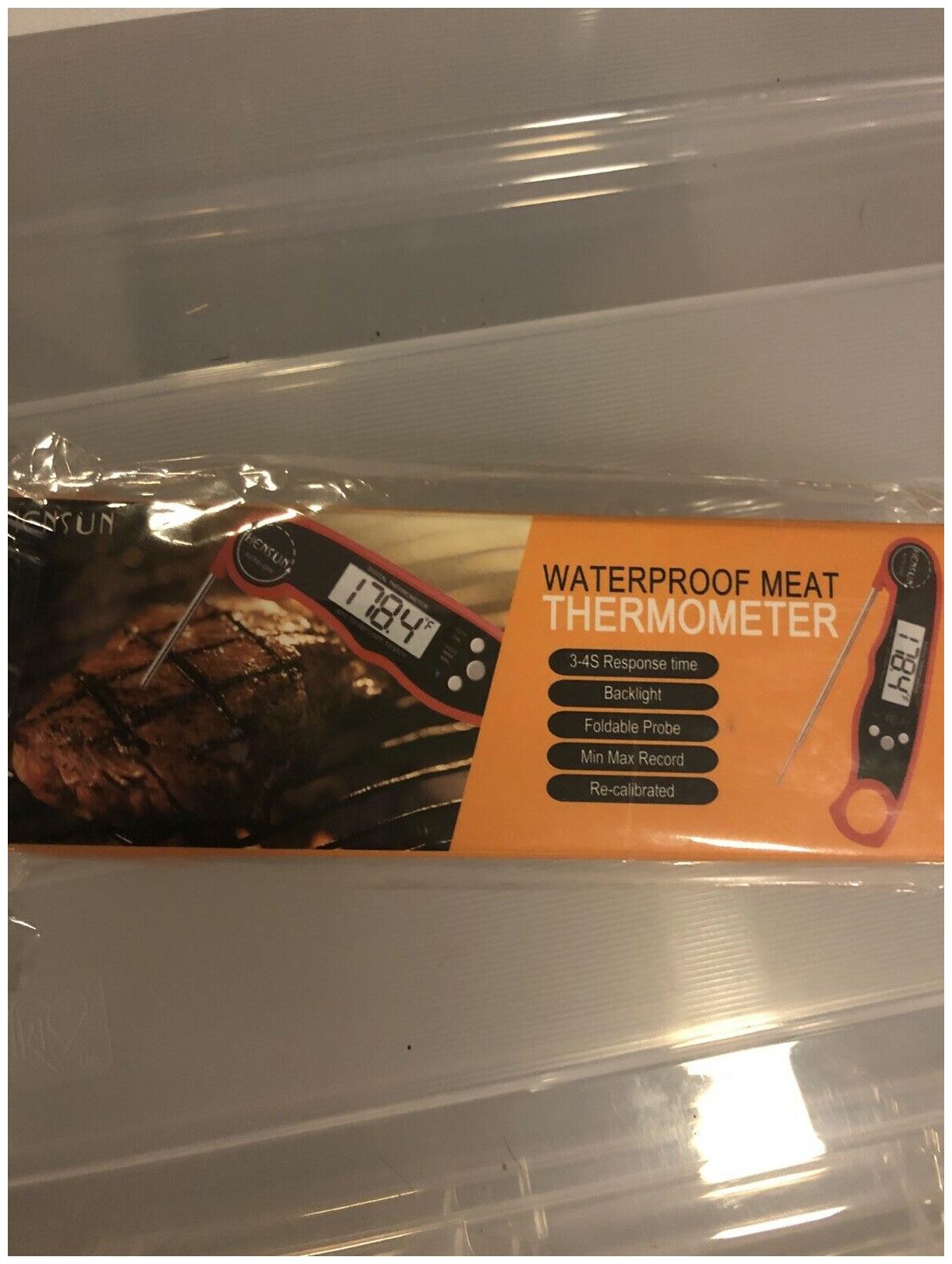 

Waterproof Digi Fast Read Meat Cooking Thermometer Foldable Food BBQ Grill Smoke