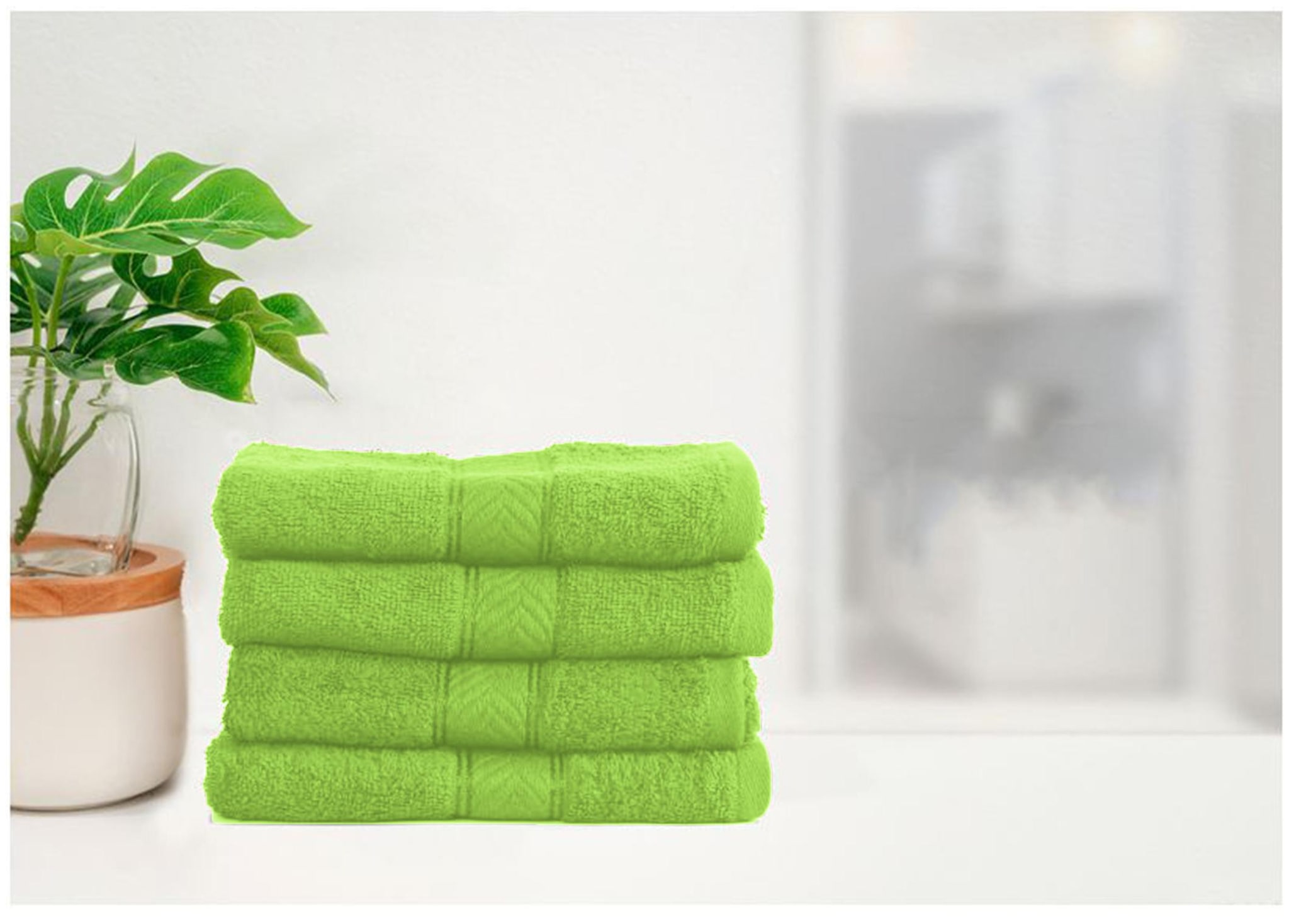 

Welhouse 300 GSM Cotton Face Towel ( 4 Pieces Green )