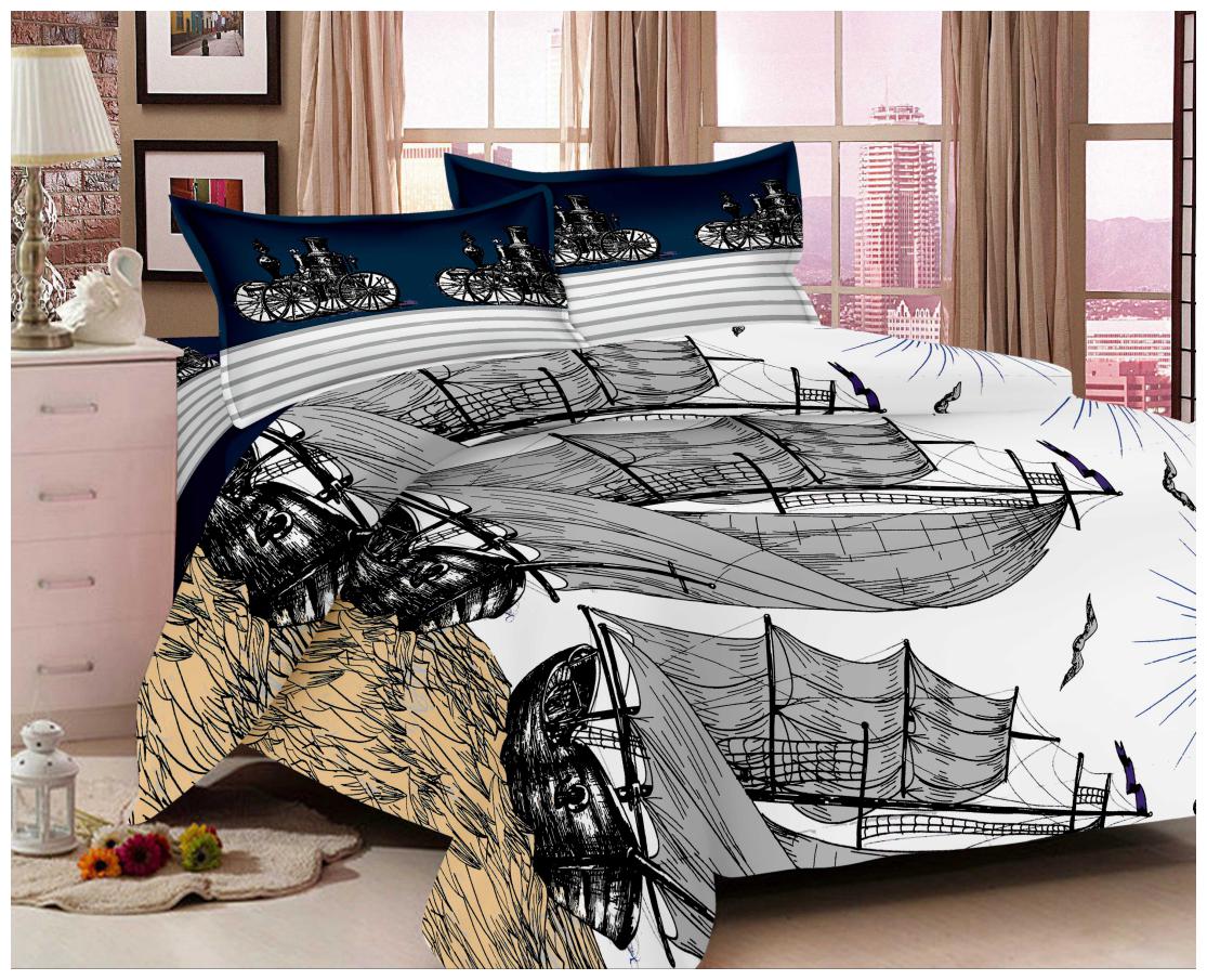 

Welhouse India Cotton Abstract Double Size Bedsheet 104 TC ( 1 Bedsheet With 2 Pillow Covers Grey )