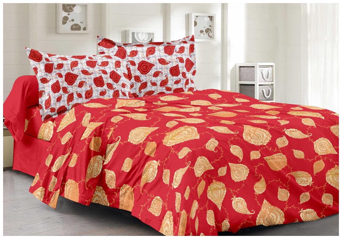 

Welhouse India Cotton Floral Double Size Bedsheet 180 TC ( 1 Bedsheet With 2 Pillow Covers Multi )