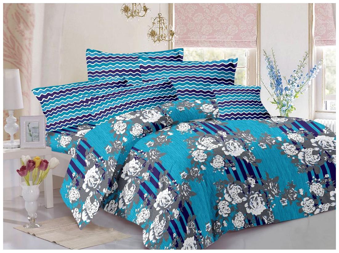 

Welhouse India Cotton Floral Double Size Bedsheet 180 TC ( 1 Bedsheet With 2 Pillow Covers Pink )