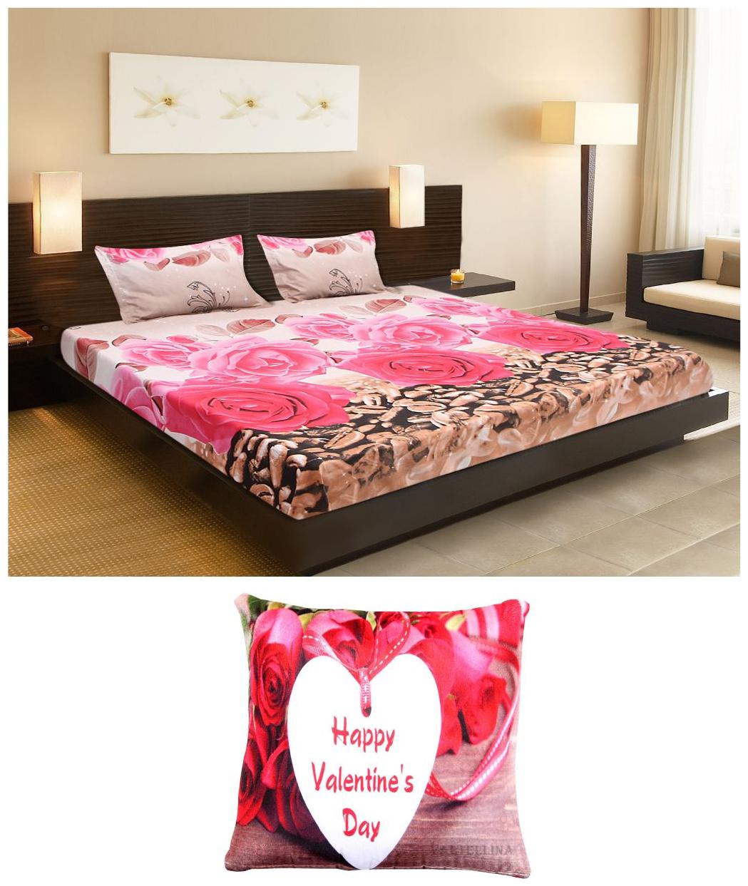 

Welhouse India Cotton Floral Double Size Bedsheet 104 TC ( 1 Bedsheet With 2 Pillow Covers Multi )