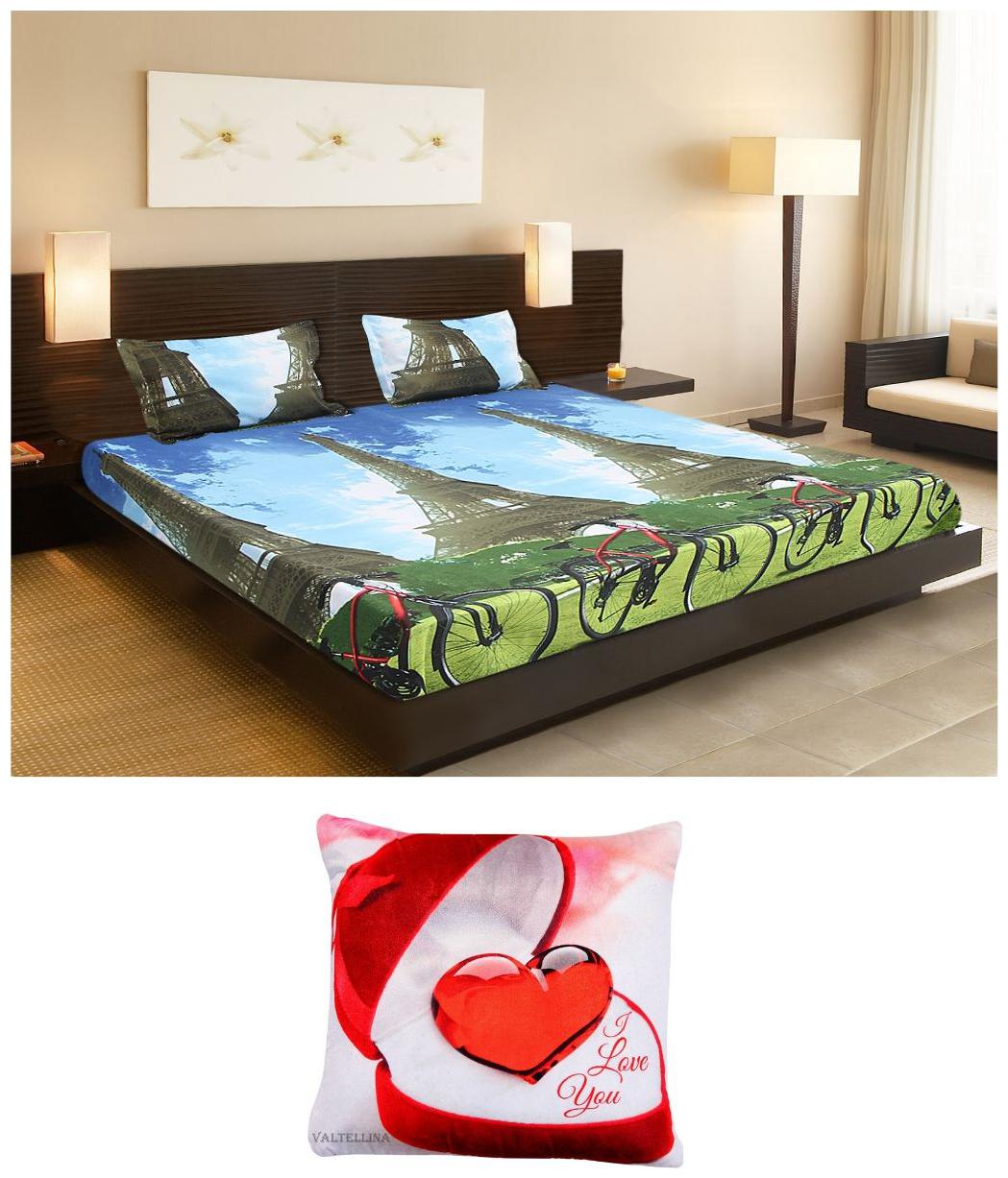 

Welhouse India Cotton Abstract Double Size Bedsheet 104 TC ( 1 Bedsheet With 2 Pillow Covers Multi )