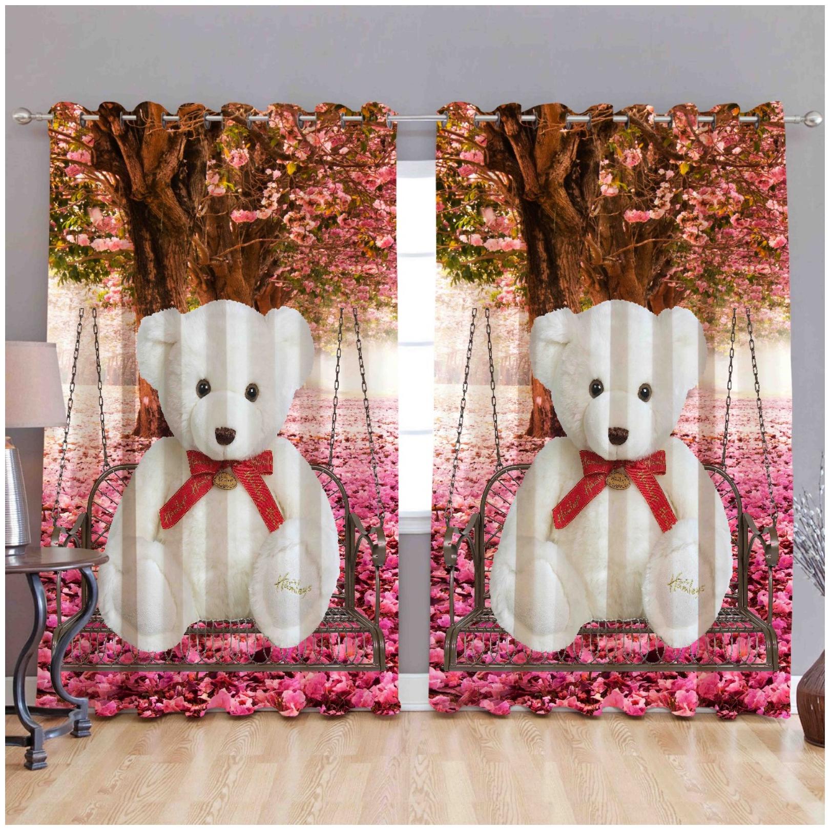 

Welhouse India Polyester Door Semi Transparent Multi Regular Curtain ( Eyelet Closure Printed )