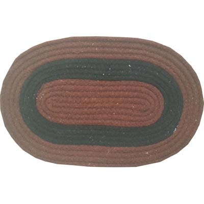 

Welhouse Cotton Brown Oval Shape Door Mat(TC100)