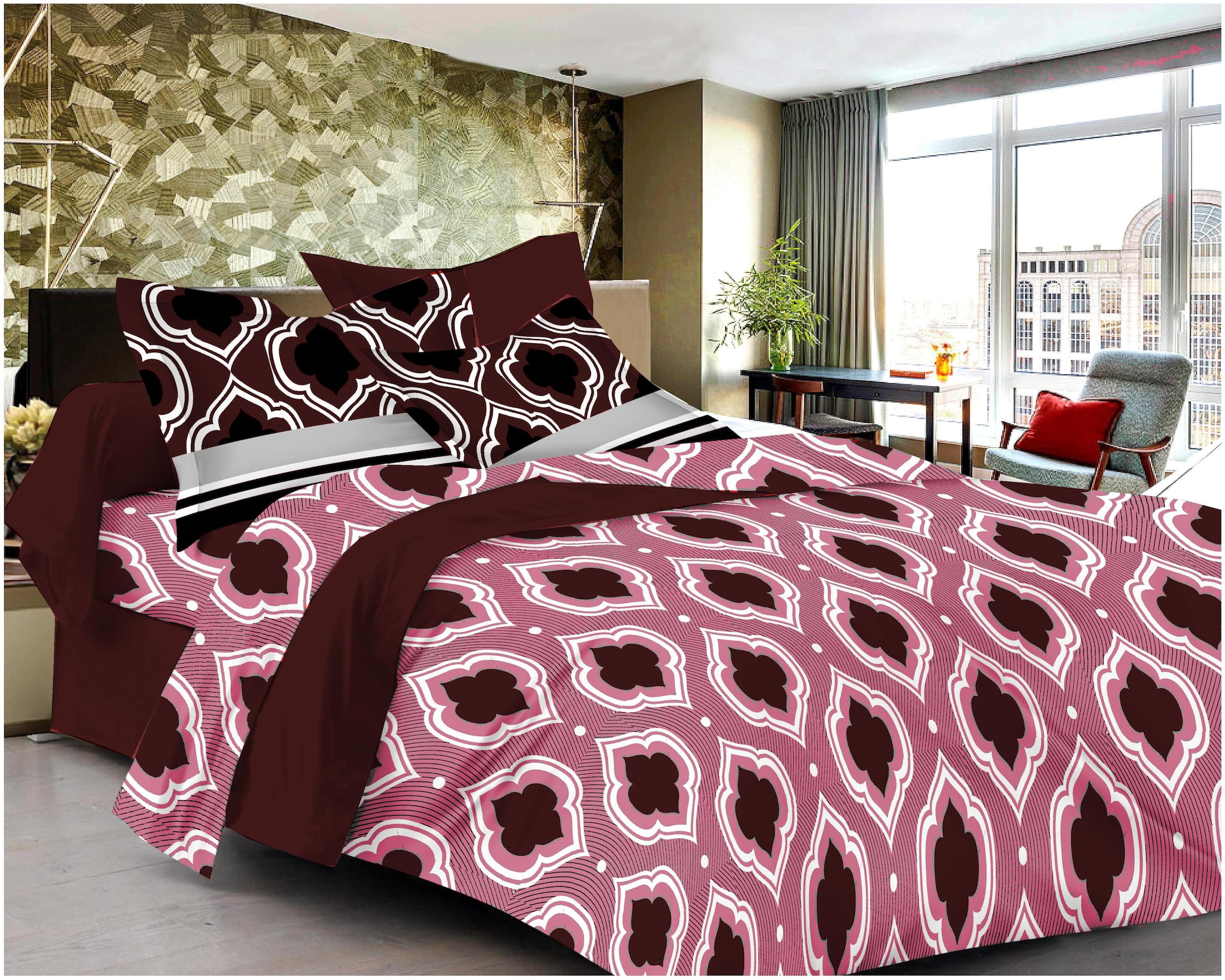 

Welhouse India Cotton Printed Double Size Bedsheet 120 TC ( 1 Bedsheet With 2 Pillow Covers Multi )