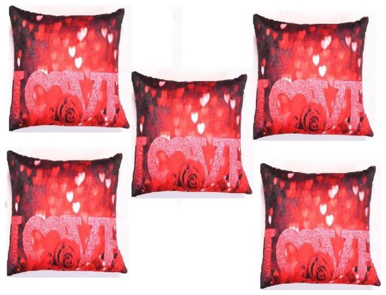 

Welhouse India Abstract Satin Red Cushion Cover ( Regular Pack of 5 )
