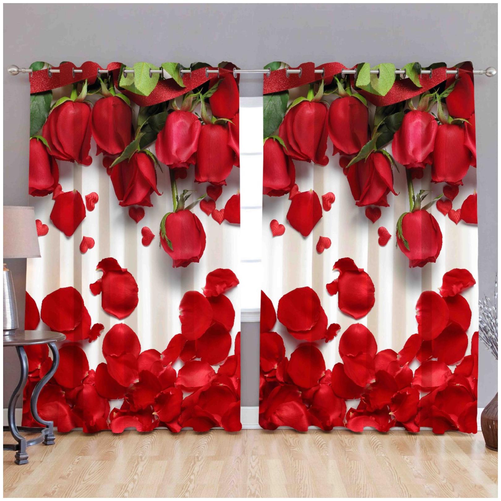 

Welhouse India Polyester Door Semi Transparent Multi Regular Curtain ( Eyelet Closure Printed )
