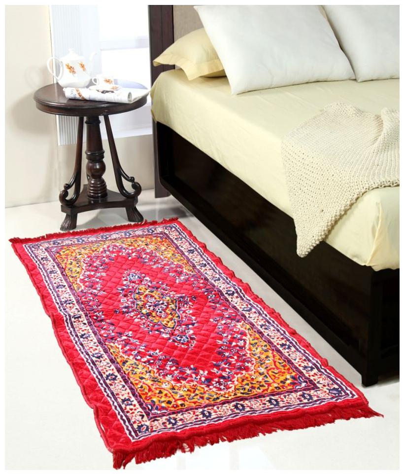 

Welhouse India Maroon Colour Traditional Runner Mat