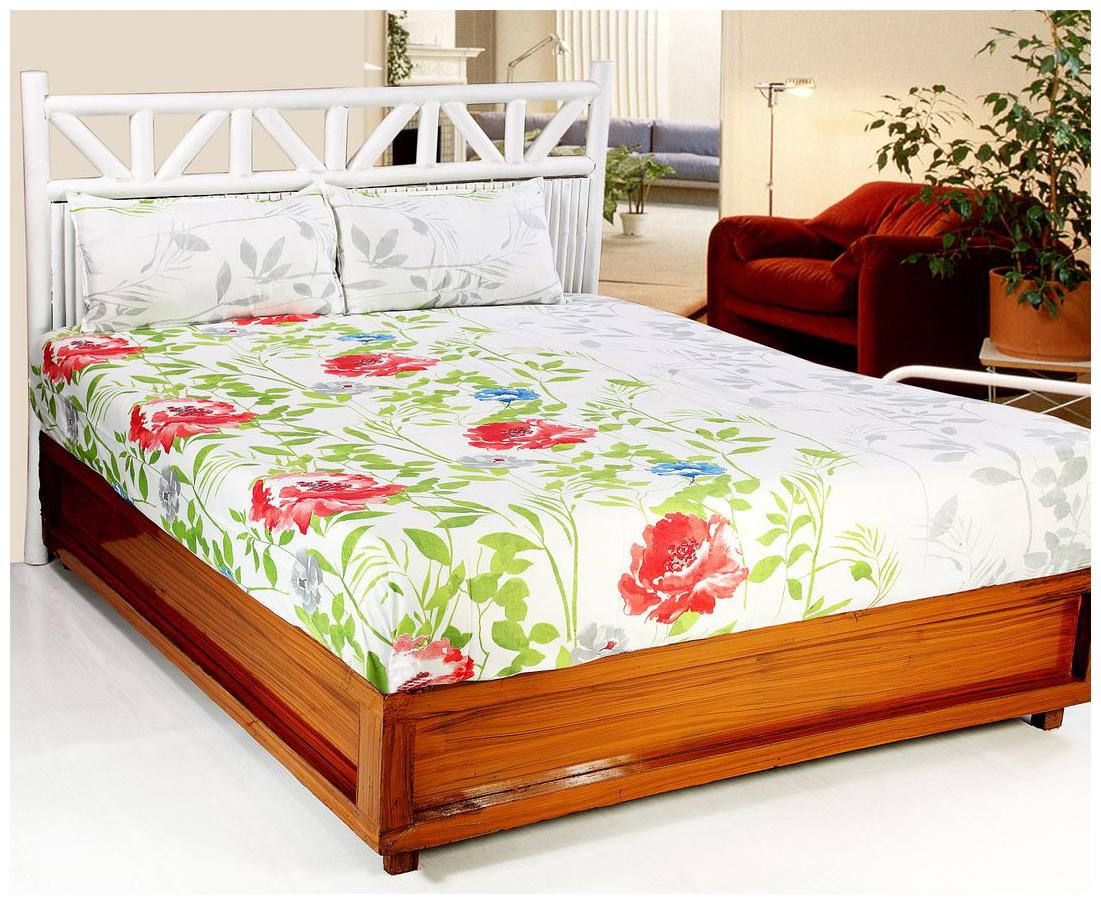 

Welhouse India Microfiber Floral Double Size Bedsheet 140 TC ( 1 Bedsheet With 2 Pillow Covers Multi )