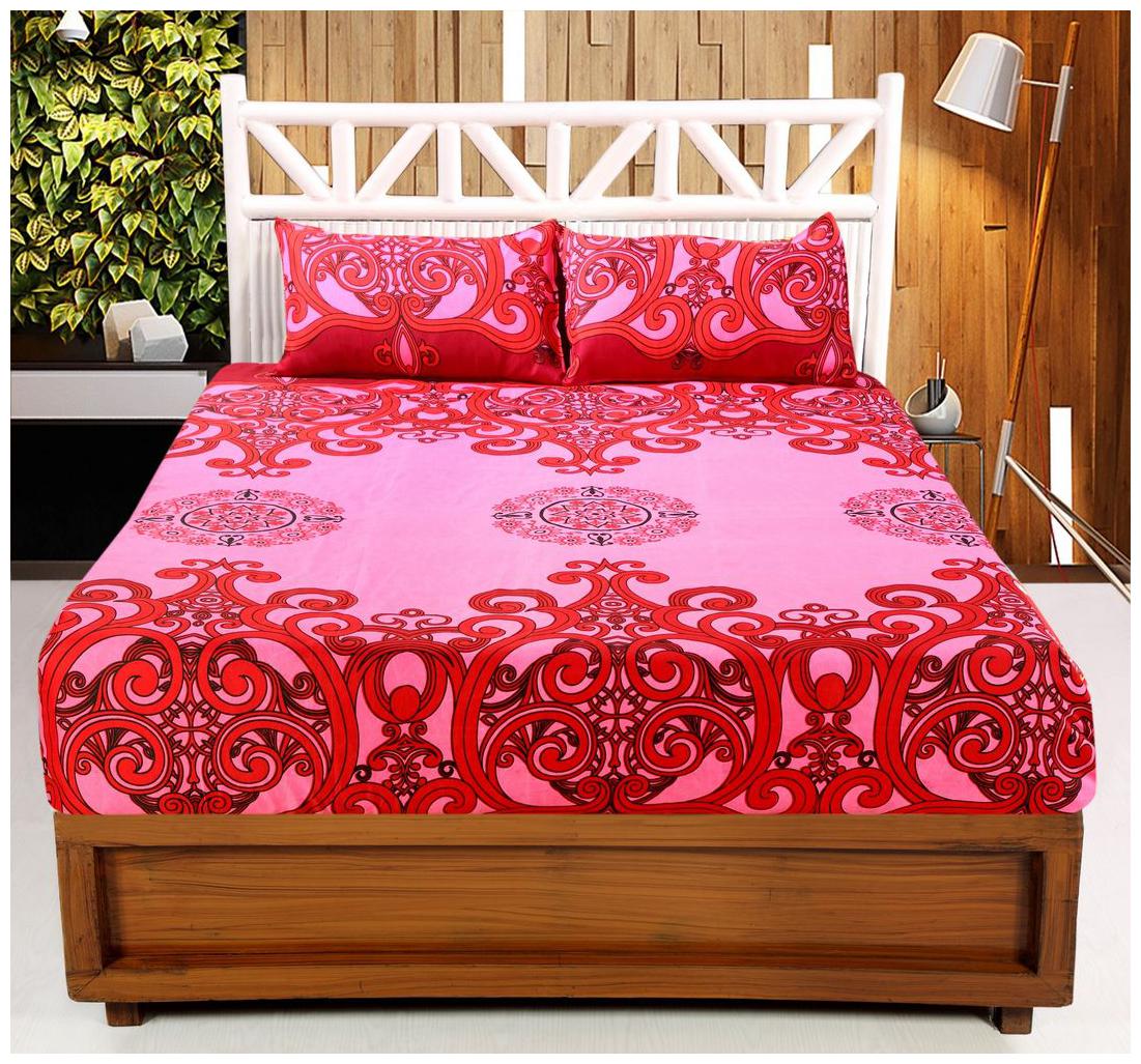 

Welhouse India Microfiber Floral Double Size Bedsheet 140 TC ( 1 Bedsheet With 2 Pillow Covers Multi )